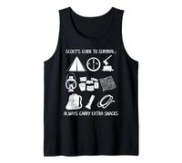 Scout Survival Guide Extra Snacks Equipo de Camping al Aire Libre Camiseta sin Mangas