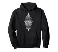 Scout Valores Fleur De LYS Símbolo Troop Lema Palabras Valiente Sudadera con Capucha