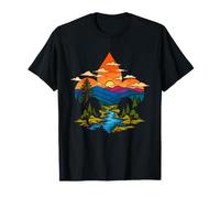 Scouting Artistic Fleur De lis Mountains Outdoor Art Camiseta