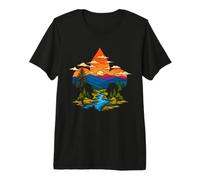 Scouting Artistic Fleur De lis Mountains Outdoor Art Camiseta Premium