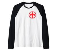 Scouting Fleur De lis & Scout Law BSA Cub Scouts Logo Camiseta Manga Raglan
