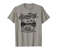 Scouting Inspires Adventure Canoe Outdoors Retro Scouts Camiseta
