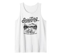 Scouting Inspires Adventure Canoe Outdoors Retro Scouts Camiseta sin Mangas