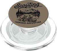Scouting Inspires Adventure Canoe Outdoors Retro Scouts PopSockets PopGrip para MagSafe
