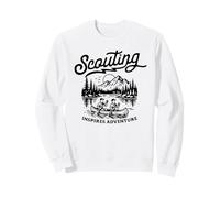 Scouting Inspires Adventure Canoe Outdoors Retro Scouts Sudadera