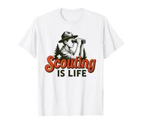 Scouting is Life Vintage Scouts BSA Binoculars Illustration Camiseta