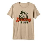 Scouting is Life Vintage Scouts BSA Binoculars Illustration Camiseta Premium