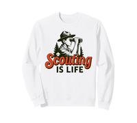 Scouting is Life Vintage Scouts BSA Binoculars Illustration Sudadera