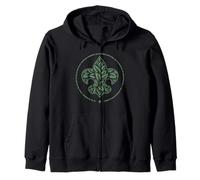 Scouts BSA Outdoor Code Artistic Leaf Design Sudadera con Capucha