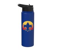 Scouts Fleur-De-Lis Retro 80's Throwback Scouting America Stainless Steel Insulated Water Bottle