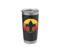 Scouts Fleur-De-Lis Retro 80's Throwback Scouting America Vaso térmico de acero inoxidable de doble pared