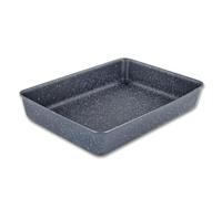 Scoville Expert Neverstick+ - Bandeja para asar de 35 cm, antiadherente, bandeja profunda para horno para asar carnes y verduras, apta para lavavajillas, sin PFOA, aluminio de calibre grueso, gris