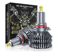 SCOZIA Bombilla LED para faros delanteros Fuente de luz de 360 grados 6,000K Blanco cielo 11,000Lm Super brillante 55W Haz alto y bajo, H7