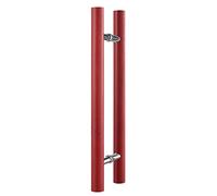 Scpantkend Double Sided H Shape Round Bar Push Pull Door Handle,Solid Wood for Glass Gate, Shower Kindergarten Office(Red,60cm/2ft)