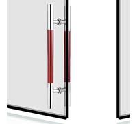 Scpantkend Heavy Duty Stainless Steel Round Tube Handle Simple Office Hotel Glass Door Push-Pull Door Handle Barn Door Sliding Handle,Door Hardware,5 Sizes(800x500mm)