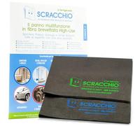 Scracchio Original, Paño de Microfibra con Duración +5 años, Paños para Coche, Limpieza del Hogar, Cristales, Espejos y Ventanas, Limpia Solo con Agua, Sin Productos Químicos (2uds)