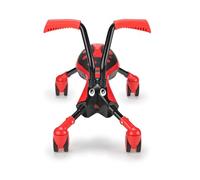 Scramblebug Bicicleta de equilibrio de 4 ruedas | Niños de 1 a 3 años | Plegable y listo | Escarabajo rojo y negro | Montar del pie al piso | Desarrolla las habilidades de equilibrio de tu niño pequeño | Ruedas 360 | Sin arañazos en la superficie