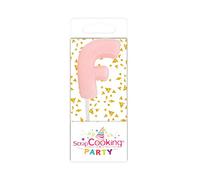 SCRAP COOKING 0565 Mini Vela F Rosa para Pastel de Cumpleaños H3,5 cm de Parafina, Cera