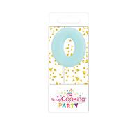 SCRAP COOKING 0574 Mini Vela O Azul para Pastel de Cumpleaños H3,5 cm de Parafina, Cera