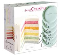 ScrapCooking 2065 - Moldes de silicona de 18 cm de diámetro, diseño de pastel, multicolor
