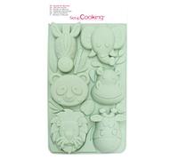 ScrapCooking 3166 - Molde de silicona para animales de la selva, color verde