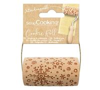 SCRAP COOKING - 5303 Mini rollo de madera con impresiones en relieve - Molde decorativo para galletas, arena, galletas