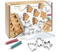 SCRAP COOKING - Estuche Taller Galletas de Navidad - Kit pastelería con moldes para galletas, bolsillos para repostería, bolígrafos Choco, receta - 3793