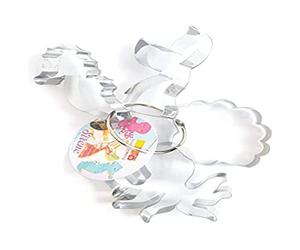 SCRAP COOKING ScrapCooking 2067 ScrapCooking - Juego de 4 cortadores sobre Percha de Sirena, Acero Inoxidable, 20,5 x 17 x 14 cm