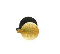 SCRAP COOKING ScrapCooking 5212 - 10 soportes individuales redondos - Diámetro 8 cm - Cartón reversible dorado y negro - Reutilizables - Pequeños discos suelas pastelería - Fabricado en Francia