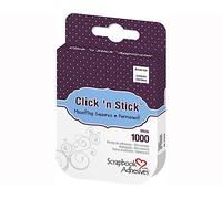 Scrapbook Adhesive Cuadrados Adhesivos Clickn Stick Blanco 10x13mm. 1000u., para Scrapbooking, decoración de álbums y Manualidades