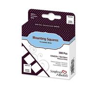 Scrapbook Adhesives By 3L Cuadrados de Montaje Permanente para álbumes de Recortes de 3 L Mounting Squares, Rubber, White, 12 x 13mm, 500