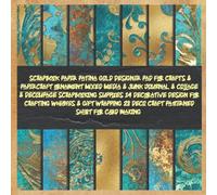 scrapbook paper patina gold designer pad for crafts & papercraft ornament Mixed Media & junk Journal & collage & decoupage scrapbooking supplies 14 ... 28 deco craft patterned sheet for card making
