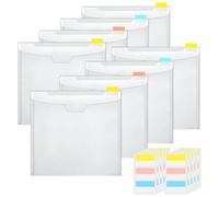 Scrapbook Paper Storage Organizer - Funda de archivo de papel para manualidades, caja transparente de 12 x 12 cm, soporte para manguitos de suministro de arte, kit de caddy, bolsa de almacenamiento