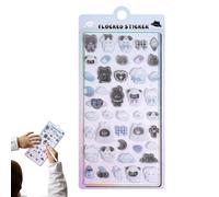 Scrapbook Stickers - Cartoon Animal Decorative Adhesive Set, Cute 3D Journal Stickers, Bright Color Peel And Stick Design, Craft Decoration Supplies for School, Reward