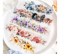 Scrapbooking Bullet Journal Accesorios Juego de 120 pegatinas botánicas de flores, pegatinas washi estéticas para diario, planificador, cuaderno, portátil, calendario, decoración para bodas (mar de