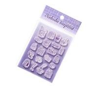 Scrapbooking Clear Stamps - Silicone Journal Stamps, Reading Planner Decor with Acrylic Handle Set, Versatile Card Making Kit for Details, Crafting Stamp Tools for Notebook Album Envelope Letter