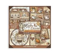Scrapbooking Pad 22 hojas cm 30,5 x 30,5 (12 pulgadas x 12") cara simple - café y chocolate