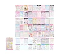 Scrapbooking Pegatinas decorativas 63 hojas/almohadilla para diario cuaderno planificador álbum scrapbooking niños motivacional tema de hornear
