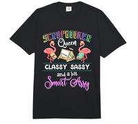 Scrapbooking - Scrapbooker Queen Classy Sassy Flamingo Gift Comfort Colors Adult Heavyweight T-Shirt