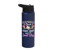 Scrapbooking - Scrapbooker Queen Classy Sassy Flamingo Gift Stainless Steel Insulated Water Bottle