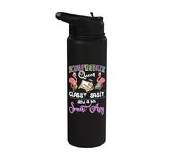 Scrapbooking - Scrapbooker Queen Classy Sassy Flamingo Gift Stainless Steel Insulated Water Bottle