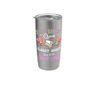 Scrapbooking - Scrapbooker Queen Classy Sassy Flamingo Gift Vaso térmico de acero inoxidable de doble pared