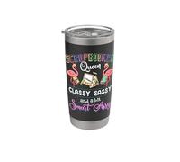 Scrapbooking - Scrapbooker Queen Classy Sassy Flamingo Gift Vaso térmico de acero inoxidable de doble pared