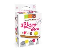 Scrapcooking 1826 - Juego de llaves de vaso 3D Love Déco