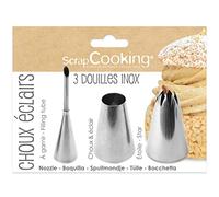 ScrapCooking 1831 - Lote de 3 boquillas de relámpagos para bolsillos para enchufes, decoración pastelería y pastelería