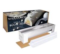 ScrapCooking 1910 - Molde de Acero Inoxidable para Tronco de Navidad (30 x 8 x 6,5 cm), Multicolor