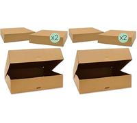 ScrapCooking - 2 Cajas para Tartas - 32 x 32 x 8 cm - Cartón Alimentario - Para Transporte de Pasteles, Roscón de Reyes, Pizzas, Tartas Redondas - Fabricado en Europa - 5501 (Paquete de 2)