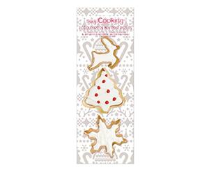 Scrapcooking 2076 - Juego de 3 cortadores, acero inoxidable, diseño de flores, color dorado