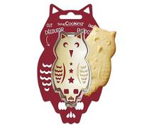 ScrapCooking 2103 - Kit de cortadora y embosador de madera de búho - Cortador de galletas de acero inoxidable para galletas en relieve, molde accesorio pastelería con mantequilla - Brucier, Brujería