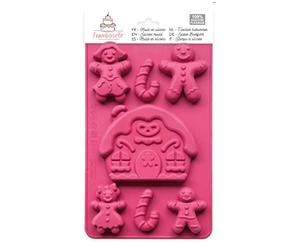 ScrapCooking 3144 la Familia de Jengibre Molde Silicona Rosa 31,5 x 17,5 x 1,5 cm
